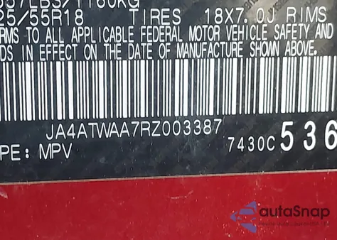 2024 Mitsubishi Eclipse Cross Se S-Awc/Sel S-Awc from USA, damaged, VIN JA4ATWAA7RZ003387